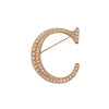 English Initial Letters Simulated Pearls Brooch Pins Jewelry Accessories - Image 32