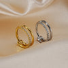 Titanium 16G CZ Row Conch Cartilage Hoop Daith Tragus Helix Rook Lobe Earring Hinged Segment Clicker - Image 3