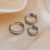 Titanium 16G CZ Row Conch Cartilage Hoop Daith Tragus Helix Rook Lobe Earring Hinged Segment Clicker - Image 4
