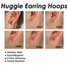 20-Piece Stainless Steel Hoop Earring Set in Gold-Tone Silver-Tone or Black - Image 2