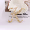 English Initial Letters Simulated Pearls Brooch Pins Jewelry Accessories - Image 4