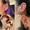 20-Piece Stainless Steel Hoop Earring Set in Gold-Tone Silver-Tone or Black - Image 3