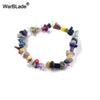 Irregular Chip Bead Stretch Bracelet in Multiple Colors - Image 7
