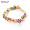 Irregular Chip Bead Stretch Bracelet in Multiple Colors - Image 17
