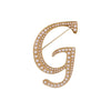 English Initial Letters Simulated Pearls Brooch Pins Jewelry Accessories - Image 30