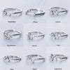 Minimalist Inlaid Cubic Zircon 12 Constellation Rings For Women Zodiac Sign Adjustable Finger Ring Simple Silver Color Jewelry - Image 1