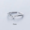 Minimalist Inlaid Cubic Zircon 12 Constellation Rings For Women Zodiac Sign Adjustable Finger Ring Simple Silver Color Jewelry - Image 15