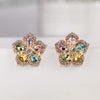 Zircon Christmas Snowflake Stud Earrings for Women Shiny Rhinestone Crystal Flowers Earring Christmas Year Gifts - Image 8