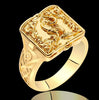 Unique Cross Open Cap Cuffic Locklet Small Secret Pattern Copper Rings For Men Engagement Wedding Party Male Ring  Jewelry