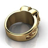 Unique Cross Open Cap Cuffic Locklet Small Secret Pattern Copper Rings For Men Engagement Wedding Party Male Ring  Jewelry
