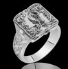 Unique Cross Open Cap Cuffic Locklet Small Secret Pattern Copper Rings For Men Engagement Wedding Party Male Ring  Jewelry