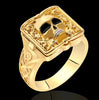 Unique Cross Open Cap Cuffic Locklet Small Secret Pattern Copper Rings For Men Engagement Wedding Party Male Ring  Jewelry