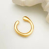 Unique Metal Ear Cuff Without Piercing Ear Clips Earrings for Women Trendy Asymmetry Round Fake Cartilage Earrings Clip Jewelry