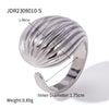 Uworld Stainless Steel Dome Statement Ring 18K PVD Plated Waterproof Texture Personalized Statement Jewelry Women кольцо женское
