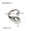 Uworld Stainless Steel Dome Statement Ring 18K PVD Plated Waterproof Texture Personalized Statement Jewelry Women кольцо женское