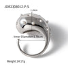 Uworld Stainless Steel Dome Statement Ring 18K PVD Plated Waterproof Texture Personalized Statement Jewelry Women кольцо женское