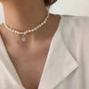 Vienkim Layered Pearl Choker Colar Thick Chains with Pendant Necklace for Women  Choker Necklace on Neck  Jewelry