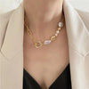 Vienkim Layered Pearl Choker Colar Thick Chains with Pendant Necklace for Women  Choker Necklace on Neck  Jewelry