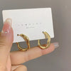 Vintage Black Frosted Cradle Earrings for Women Simple Punk U-Shaped Ear Buckle Earrings Personality Creative Jewelry Gifts