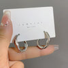 Vintage Black Frosted Cradle Earrings for Women Simple Punk U-Shaped Ear Buckle Earrings Personality Creative Jewelry Gifts