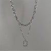 Vintage Crystal Heart Star Layered Pendant Necklace for Women Charm Water Drop Zircon Choker Chain Girls Wedding Party Jewelry