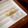 Vintage Frosted Metal Water Drop Earrings for Women New Geometry Ear Buckle Earrings Jewelry Party Luxury Accessories