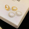 Vintage Frosted Metal Water Drop Earrings for Women New Geometry Ear Buckle Earrings Jewelry Party Luxury Accessories