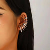 Vintage Geometric Multi-Layer Hollow Clip Earrings for Women Punk Metal Semi-Circular Ring Nonpiercing Ear Cuff Jewelry Gifts