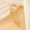 Vintage Geometric Multi-Layer Hollow Clip Earrings for Women Punk Metal Semi-Circular Ring Nonpiercing Ear Cuff Jewelry Gifts