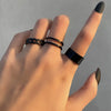 Vintage Gothic Metal Rings Set for Women Girls Geometric Retro Multi Knuckle Joint Finger Ring Personality Snake Trendy Jewelry