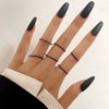 Vintage Gothic Metal Rings Set for Women Girls Geometric Retro Multi Knuckle Joint Finger Ring Personality Snake Trendy Jewelry