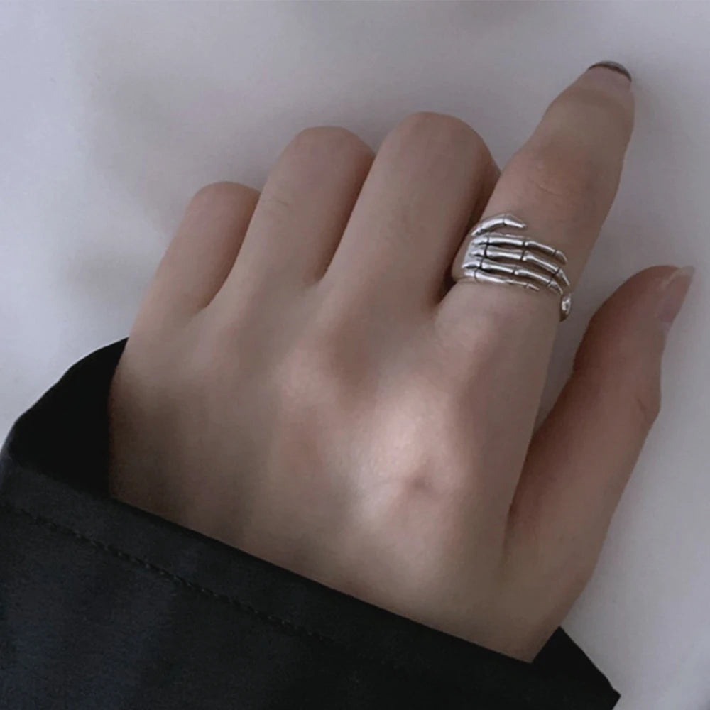 Vintage Gothic Metal Rings Set for Women Girls Geometric Retro Multi Knuckle Joint Finger Ring Personality Snake Trendy Jewelry
