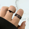 Vintage Gothic Metal Rings Set for Women Girls Geometric Retro Multi Knuckle Joint Finger Ring Personality Snake Trendy Jewelry