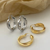 Vintage Metal Double Layer Winding Hollow Round Earrings for Women Trendy Earring Jewelry Prevent Allergy Party Accessories Gift