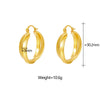 Vintage Metal Double Layer Winding Hollow Round Earrings for Women Trendy Earring Jewelry Prevent Allergy Party Accessories Gift