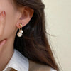 Vintage Small and Large Pearl Earrings for Women Elegant Double-Sided Dangle Earrings Jewelry Wedding Birthday Gift