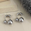 Vintage Small and Large Pearl Earrings for Women Elegant Double-Sided Dangle Earrings Jewelry Wedding Birthday Gift