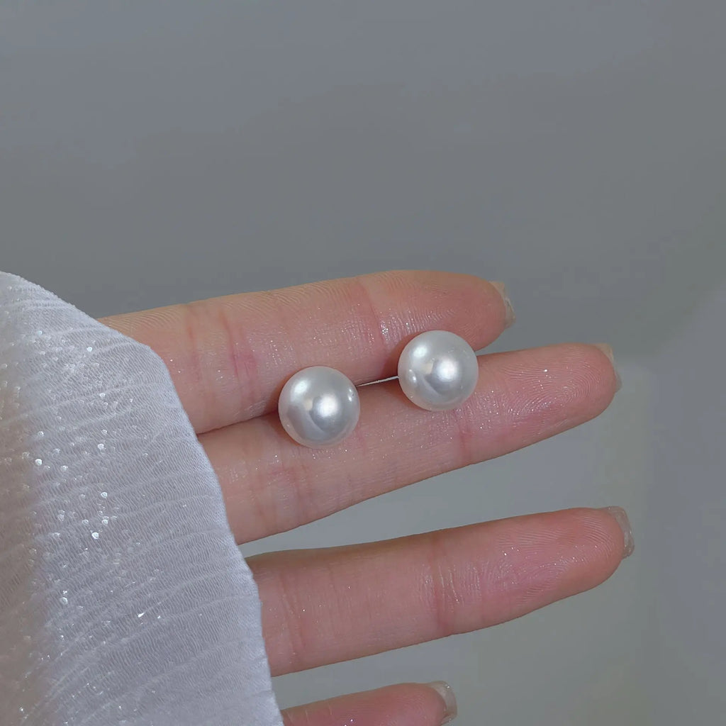 Vintage Small and Large Pearl Earrings for Women Elegant Double-Sided Dangle Earrings Jewelry Wedding Birthday Gift