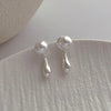 Vintage Small and Large Pearl Earrings for Women Elegant Double-Sided Dangle Earrings Jewelry Wedding Birthday Gift