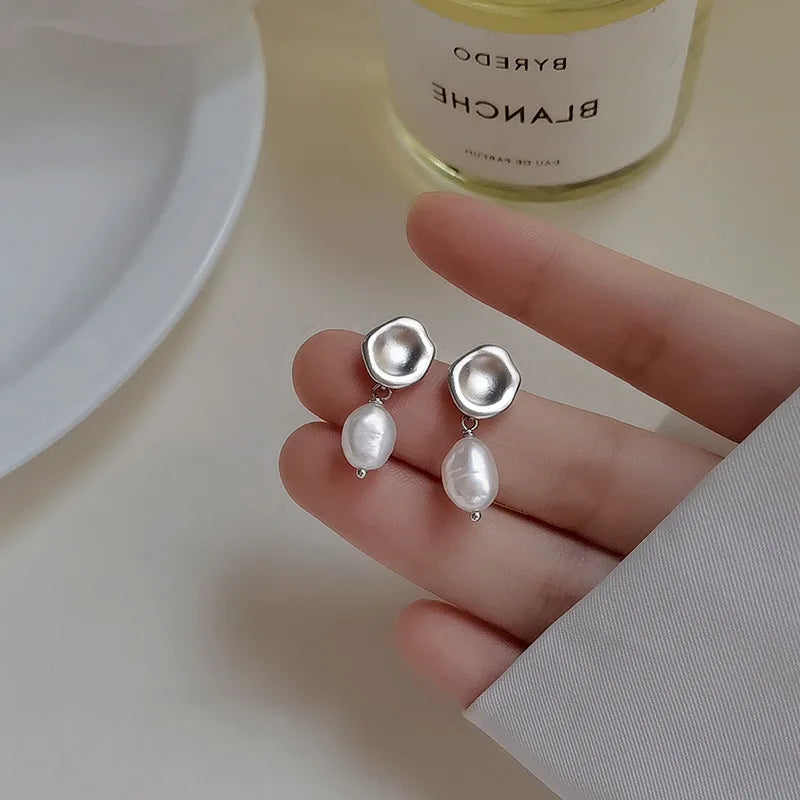 Vintage Small and Large Pearl Earrings for Women Elegant Double-Sided Dangle Earrings Jewelry Wedding Birthday Gift