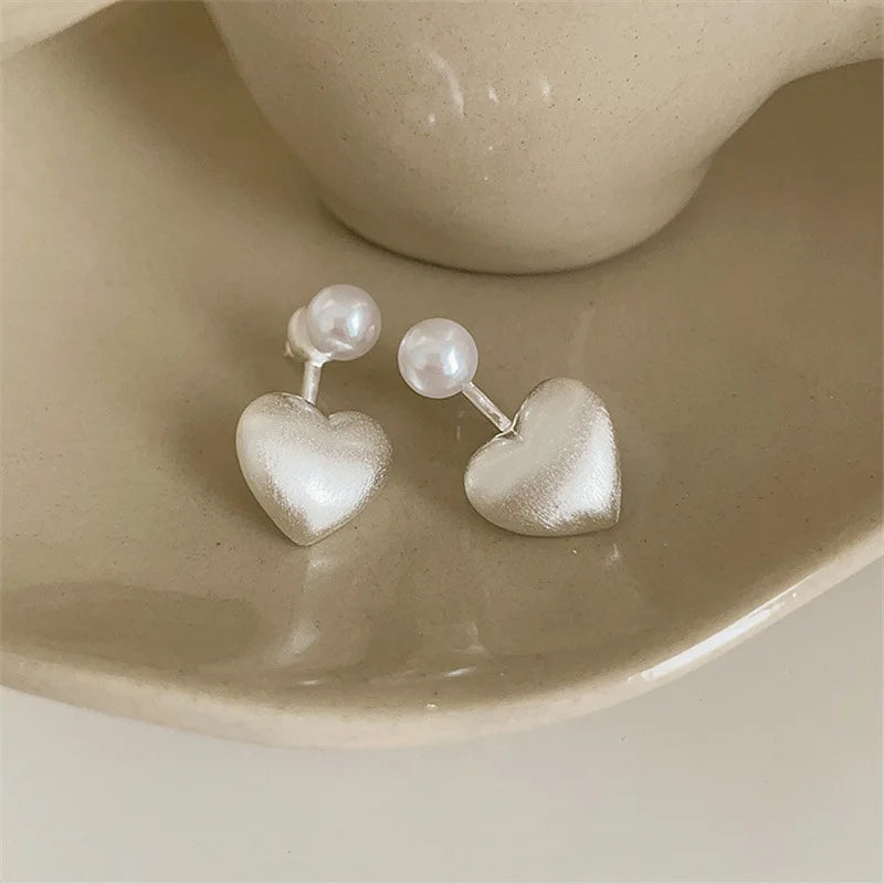 Vintage Small and Large Pearl Earrings for Women Elegant Double-Sided Dangle Earrings Jewelry Wedding Birthday Gift