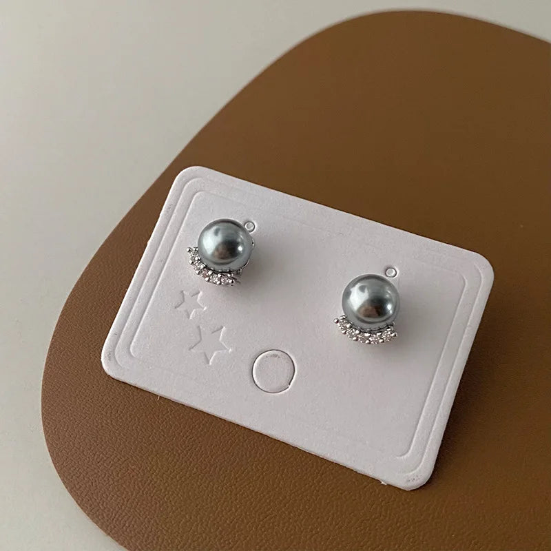 Vintage Small and Large Pearl Earrings for Women Elegant Double-Sided Dangle Earrings Jewelry Wedding Birthday Gift