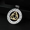 Vintage Stainless Steel Viking Odin Celtics Knot Pendant Necklace Men Punk Viking Jewelry Odin Trinity Pendant And Necklace Gift