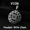 Vintage Stainless Steel Viking Odin Celtics Knot Pendant Necklace Men Punk Viking Jewelry Odin Trinity Pendant And Necklace Gift