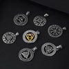Vintage Stainless Steel Viking Odin Celtics Knot Pendant Necklace Men Punk Viking Jewelry Odin Trinity Pendant And Necklace Gift
