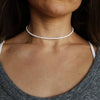 Vintage Style Simple 6MM Pearl Chain Choker Necklace For Women Wedding Love Shell Pendant Necklace  Jewelry