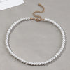 Vintage Style Simple 6MM Pearl Chain Choker Necklace For Women Wedding Love Shell Pendant Necklace  Jewelry