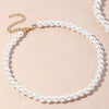 Vintage Style Simple 6MM Pearl Chain Choker Necklace For Women Wedding Love Shell Pendant Necklace  Jewelry