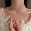 Vintage Style Simple Pearl Chain Choker Necklace for Women Wedding Love Shell Pendant Necklace Jewelry Wholesale