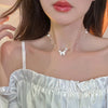 Vintage Style Simple Pearl Chain Choker Necklace for Women Wedding Love Shell Pendant Necklace Jewelry Wholesale